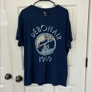 GAP Graphic Tee Debonair 1969 size XL blue short sleeve crewneck